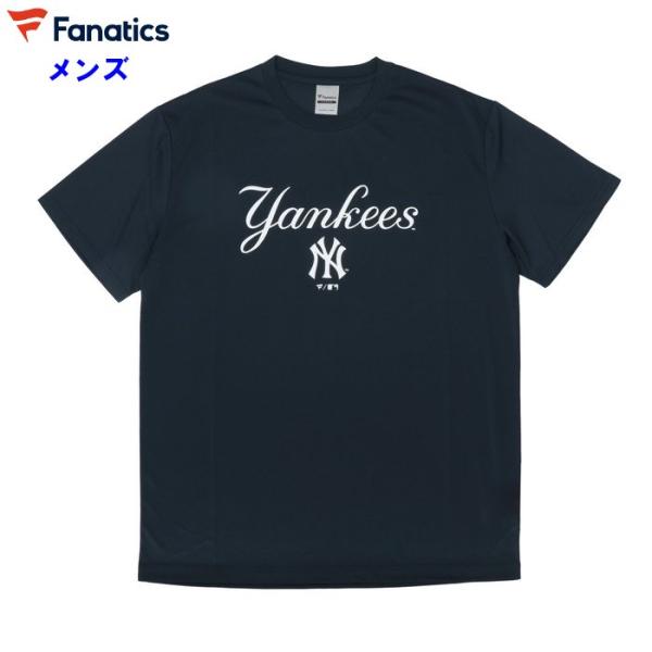 爆買 ニューヨーク・ヤンキース メンズ Tシャツ MLB メジャーリーグ 野球 半袖 ネイビー ウェ...