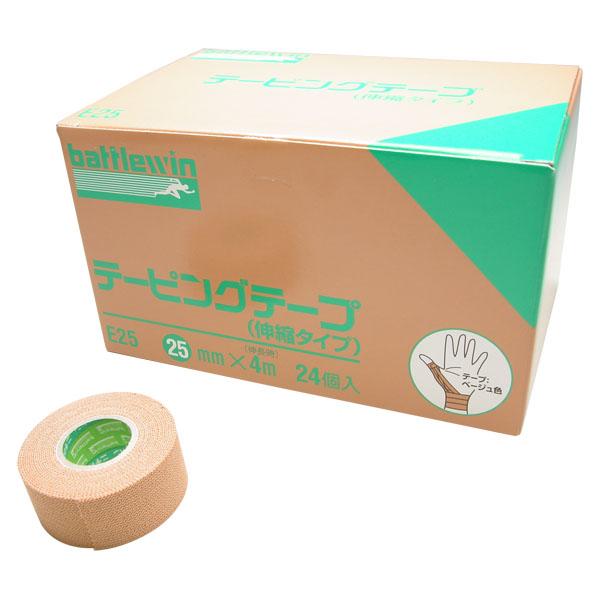 ニチバン バトルウィン テーピング テープ Eタイプ 伸縮タイプ 25mm 24巻入り BOX スポ...