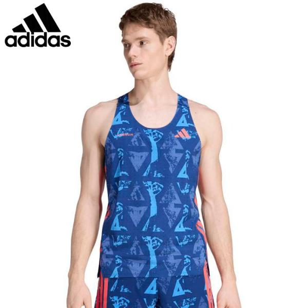アディダス メンズ アディゼロ Labrum シングレット ランニング マラソン ノースリーブシャツ...