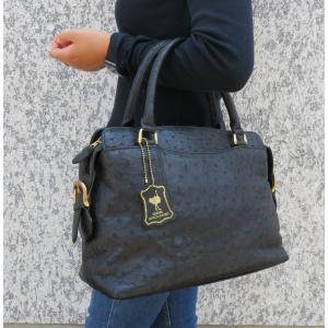 GZ 人気 本物 オーストリッチ ハンドバッグ トートバッグ 36cm 本革