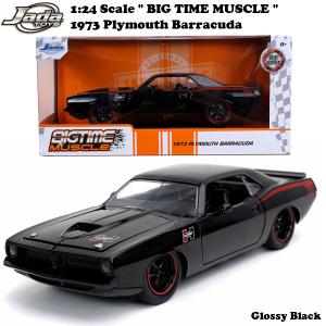 JADATOYS 1/24 BTM 1973 Plymouth Barracuda  Glossy Black ミニカー プリムス　バラクーダ　クーダ　プリマス ブラック｜funandfunny