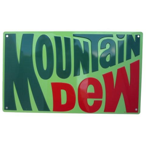 マウンテンデュー ブリキ看板 MOUNTAIN DEW 1970s LOGO アメリカン雑貨 アメ雑...