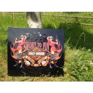 H-D SWORN TO FUN BABES【 看板 メタルサイン アメ雑 アメリカン雑貨