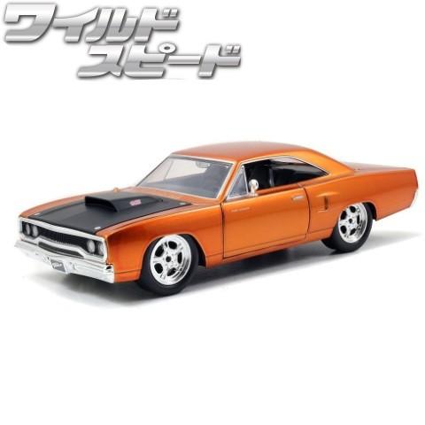 ミニカー 1/24 ワイルドスピード ダイキャストカー プリムス ロードランナー オレンジ jada...