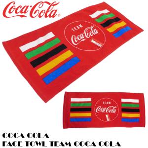 Coca Cola コカコーラ フェイスタオル チーム コカコーラ 綿100% サイズ:34ｘ80ｃｍ コカ・コーラ 雑貨 タオル スポーツ コカコーラグッズ