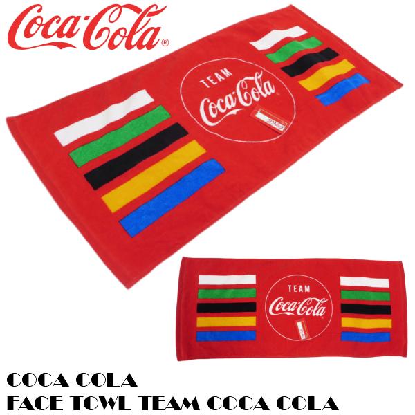 Coca Cola コカコーラ フェイス タオル 【チーム コカコーラ】綿100% サイズ:34ｘ8...