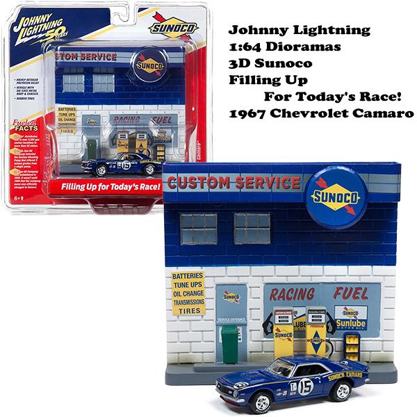 JOHNNY LIGHTNING ジョニーライトニング 1/64 カマロ ミニカー ジオラマ セット...