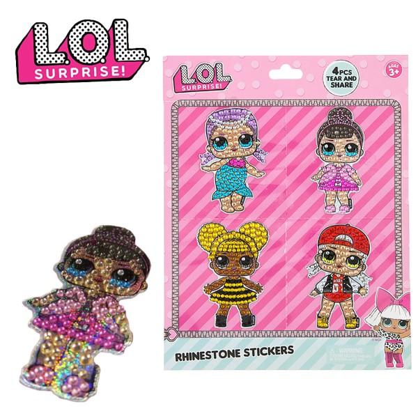 ステッカー アメリカン lolサプライズ ラインストーン ステッカーシート 4枚 セット かわいい ...