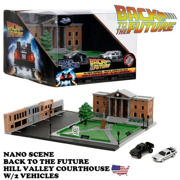 バックトゥザフューチャー 車 ミニカー ジオラマ セット JADA TOYS NANO SCENE ...
