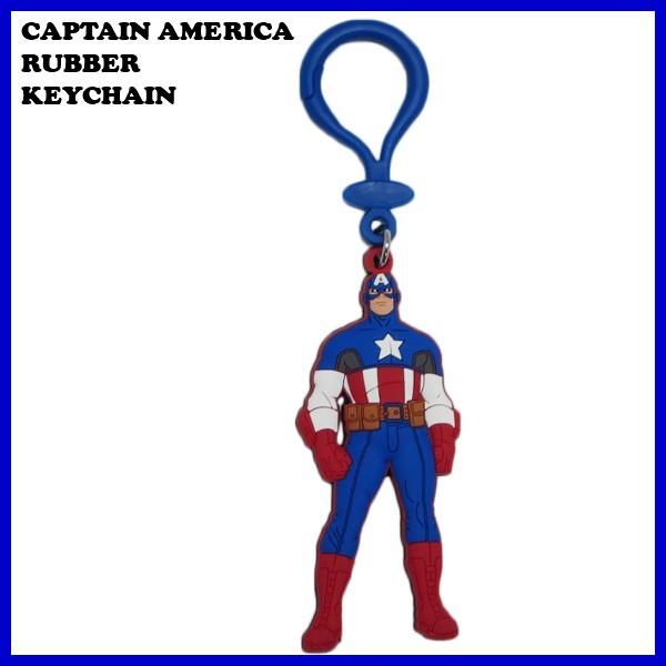 【ラバーキーリング】キャプテンアメリカ【アメコミヒーロー！】【車の鍵にぴったり！】【アメ雑・アメリカ...
