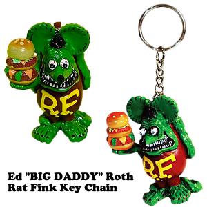 ラットフィンク キーホルダー Ed "BIG DADDY" Roth Rat Fink キ−チェ−ン ムーンアイズ アメリカン雑貨 アメリカ雑貨