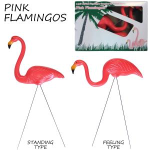 ガーデンディスプレイ ピンクフラミンゴ 2体セット PINK FLAMINGOS ガーデンオーナメント 置物 インテリア雑貨 アメリカン雑貨 ディスプレイ 庭 オブジェ｜funandfunny