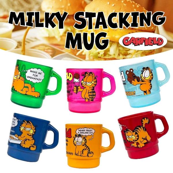 ガーフィールド ミルキー スタッキング マグカップ プラスチック おしゃれ 割れない 積み重ね可能 ...