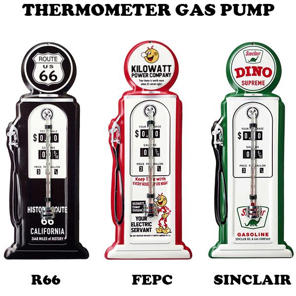 アメリカン サーモメーター 温度計 GAS PUMP ルート66 レディキロワット ブリキ看板 イン...