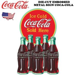 Coca Cola（コカコーラ） ダイカット エンボスメタルサイン Coca-Cola