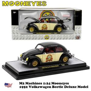 ムーンアイズ ミニカー 1/24 フォルクスワーゲン ビートル アメ車 M2 MACHINES MOONEYES 1952 VOLKSWAGEN BEETLE DELUXE MODEL ダイキャストカー 旧車