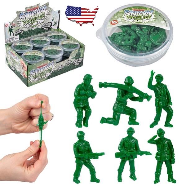 マイクロ ストレッチ クローリング ソルジャー 壁にくっつくおもちゃ 兵士 おもちゃ アメトイ トイ...