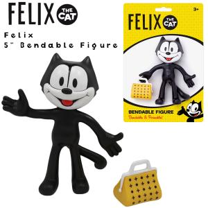 【NJCrose】FELIX フィリックス ベンダブル フィギュア　 高さ:約130mm　正規品　プラスチック製　ライセンス品　世界一有名な猫キャラクター　人形　アメトイ｜funandfunny