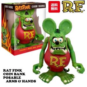 【特大60cm】Rat Fink ラットフィンク 貯金箱 ブラック RAT FINK ファンコ ラットフィンク ジャンボコインバンク