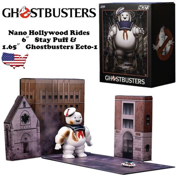 ゴーストバスターズ ecto-1 ミニカー ジオラマ セット マシュマロマン フィギュア 付き JA...
