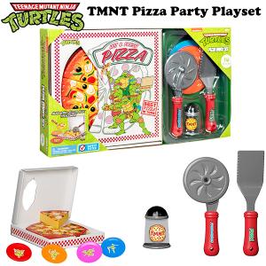 タートルズ PIZZA PARTY プレイセット タートルズ おもちゃ グッズ アメトイ ままごと ごっこ遊びトイ 食事 料理 ピザ 玩具 子供 おすすめ アメリカ雑貨｜funandfunny