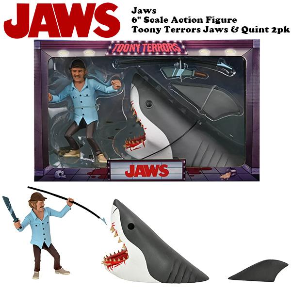 ジョーズ フィギュア トゥーニー テラーズ Toony Terror JAWS &amp; QUINT 6i...