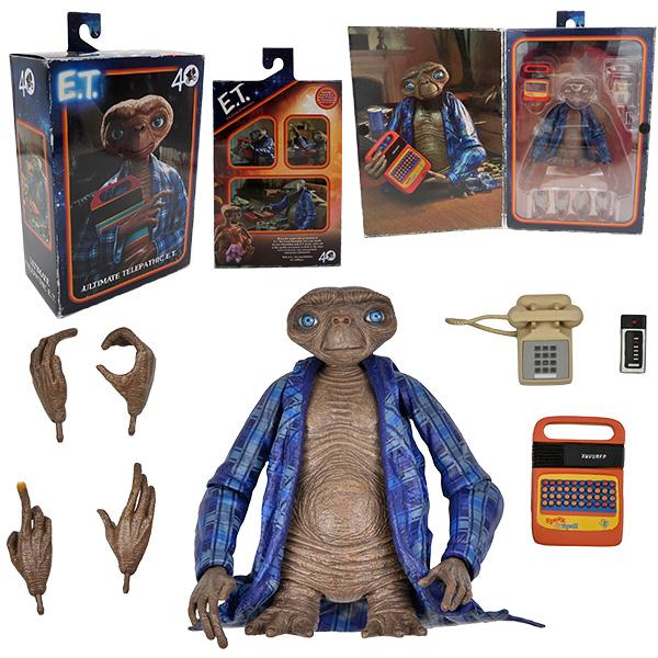 E.T. 7inch アクションフィギュア テレパシー NECA ネカ フィギュア 人形 40周年記...