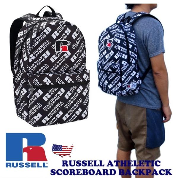 ラッセル バックパック リュック メンズ RUSSELL ATHLETIC バッグ おしゃれ 黒 総...