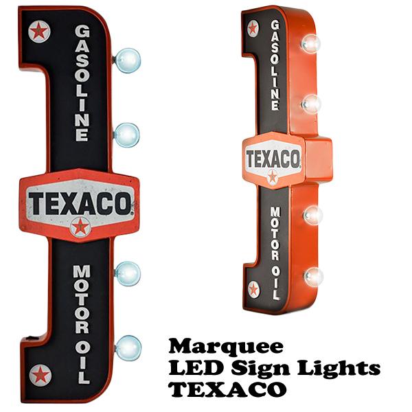 テキサコ 電飾看板 マーキーLEDサインライト TEXACO レトロ 両面タイプ Ｗ190/Ｄ80/...
