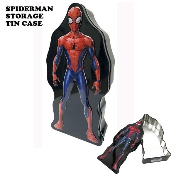 スパイダーマン ストレージ ティン ケース 筆箱 ペンケース 小物入れ 収納ケース マーベル アメキ...