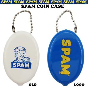 SPAM スパム ラバーコインケース キーリング付き 2色 ブルー/ホワイト アメリカ製 小銭入れ コインホルダー キャラクター 小さい アメリカン雑貨の商品画像