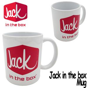 【Jack in the box】ジャックインザボックス マグカップ セラミック製 マグカップ キャラクター ホワイト レッド ファーストフード キッチン用品 食器 コーヒー｜funandfunny