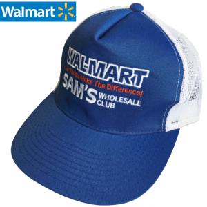 【ウォルマート キャップ】メッシュキャップ ブルー　フリーサイズ　男女兼用　Walmart CAP ベースボールキャップ　帽子　メッシュキャップ　キャップ｜funandfunny