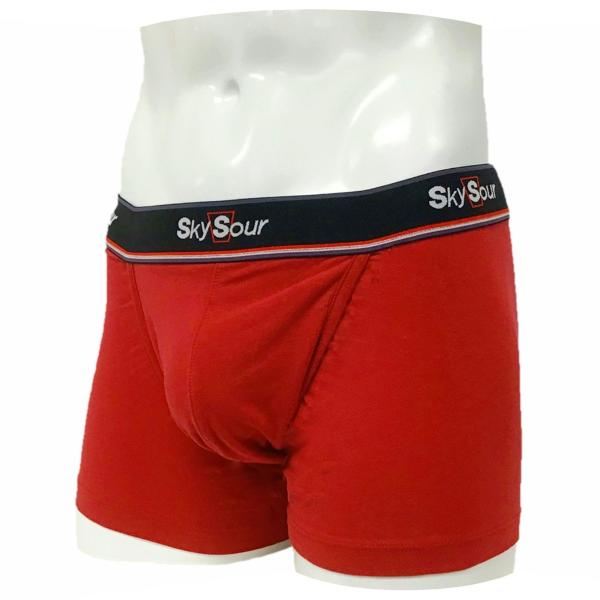 メンズ ボクサーパンツ 蒸れない アンダーウェア ふんどしパンツ ボクサータイプ/BC レッド 綿 ...