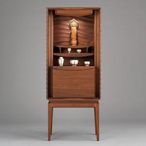 アンテロープ　台付タイプ モダン 現代仏壇 家具調 仏壇 おしゃれ 感動葬儀。FUNE