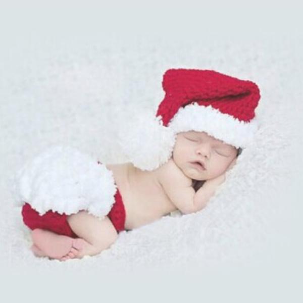 お昼寝アート寝相アート サンタクロース ベビーサンタコスチューム2点セット クリスマス ベビーコスチ...