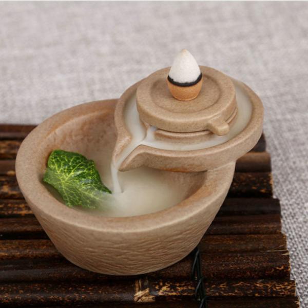 倒流香用 臼 香炉 碾き臼 美しい　香炉 香炉 瞑想仏陀 エネルギーワーク 幻想的 煙 倒流香 香炉...