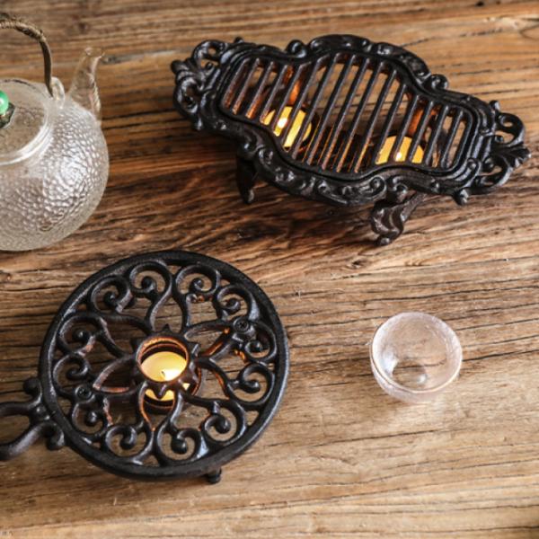 キャンドルウォーマー ティーウォーマー 二口タイプ  お料理保温 鍋敷きにも キャンドルウォーマーラ...