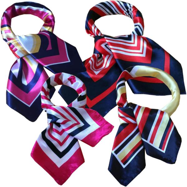 スカーフ ストライプ スカーフ60 バブリースカーフ スカーフ 柄 生地 スカーフ 赤 ベージュ ス...