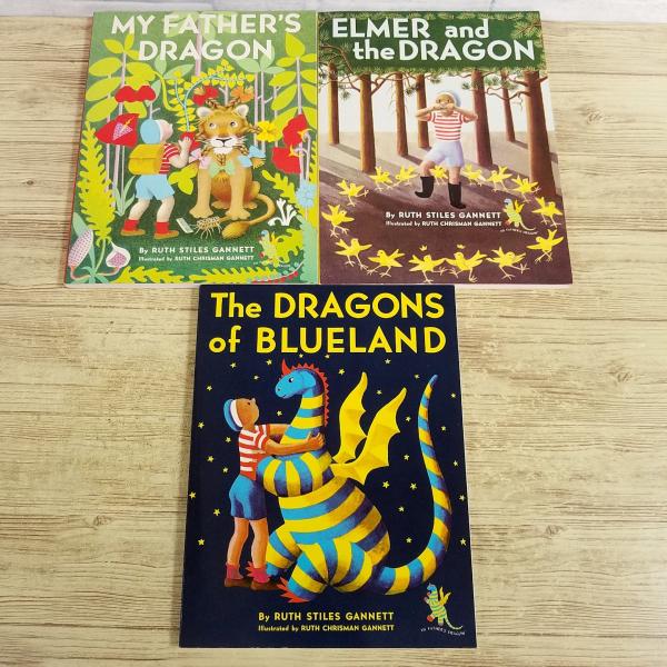 児童文学[エルマーのぼうけん 英語版 全3巻セット the My Father’s Dragon t...