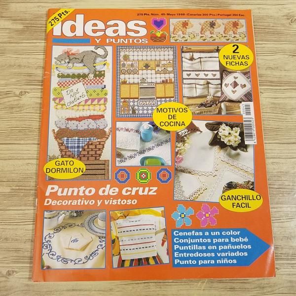 手芸系[スペイン刺しゅう雑誌 Ideas Y PUNTOS Num.45 Mayo 1998] 洋書...