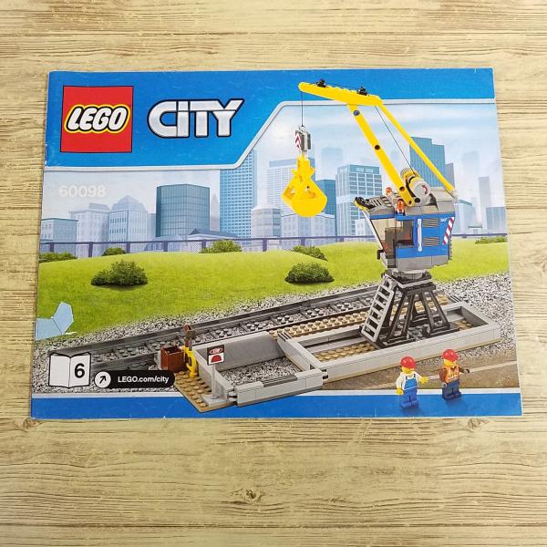 ブロック関連[LEOG CITY 60098 パワフル貨物列車 組み立て説明書(6) クレーン] 説...