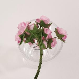 造花[ミニ・ペーパーフラワー バラ(ピンク #...の詳細画像1