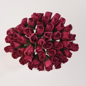 造花[ミニ・ペーパーフラワー バラ（赤 #101） 直径約20mm 20本