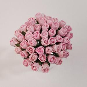 造花[ミニ・ペーパーフラワー バラ（赤 #101） 直径約20mm 20本