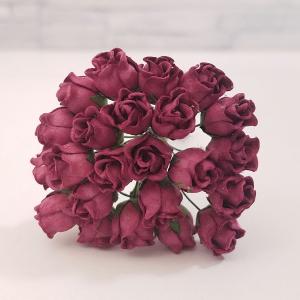 造花[ミニ・ペーパーフラワー バラのぷっくりつぼみ（藤紫 #186） 直径