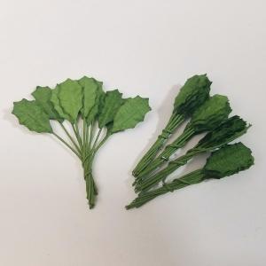 造花[ミニ・ペーパーフラワー バラの葉 リーフ（先端・茶 #204） 約25