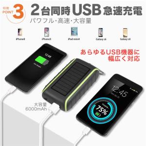 モバイルバッテリー ソーラー 手回し スマホ ...の詳細画像4