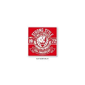 新日本プロレス50周年記念 一番くじ C賞　ライオンマーク 特大ラバーコースター サイズ）150mm角  素材）PVC｜funks0117