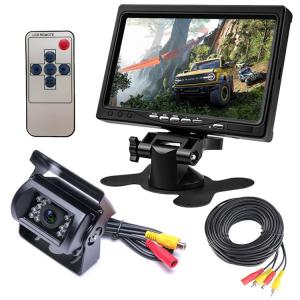 7インチLCDカラー車載モニター VGA コンポジット 2系統入力端子 PCサブ